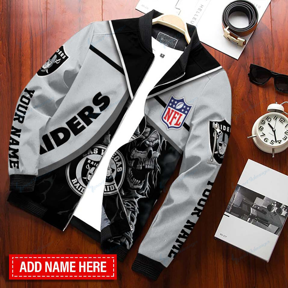 Las Vegas Raiders Personalized Bomber Jacket BG381
