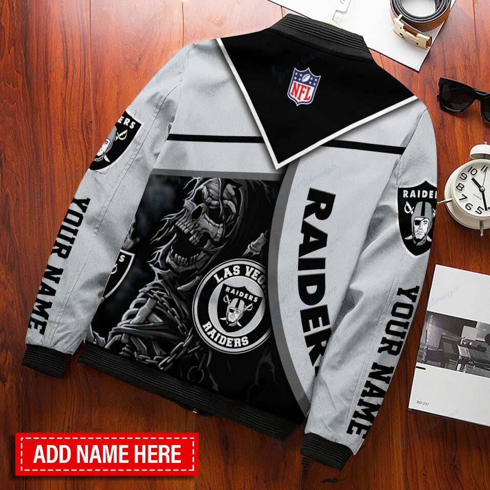 Las Vegas Raiders Personalized Bomber Jacket BG381