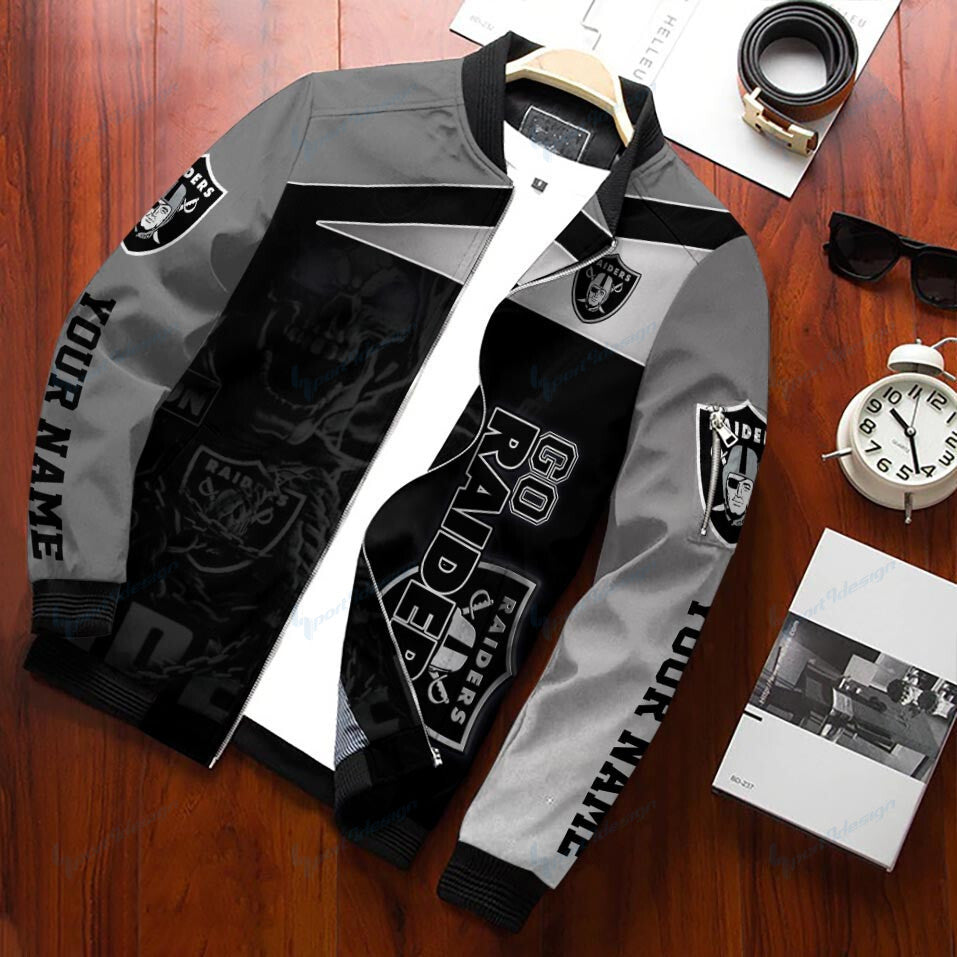 Las Vegas Raiders Personalized Bomber Jacket BG385