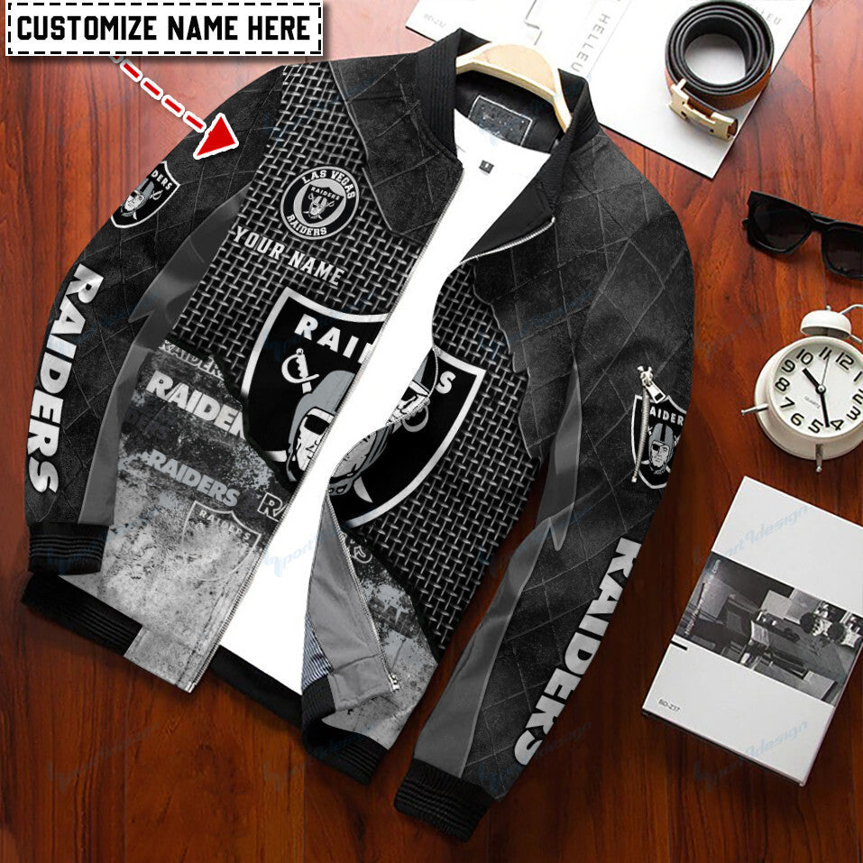 Las Vegas Raiders Personalized Bomber Jacket BG428