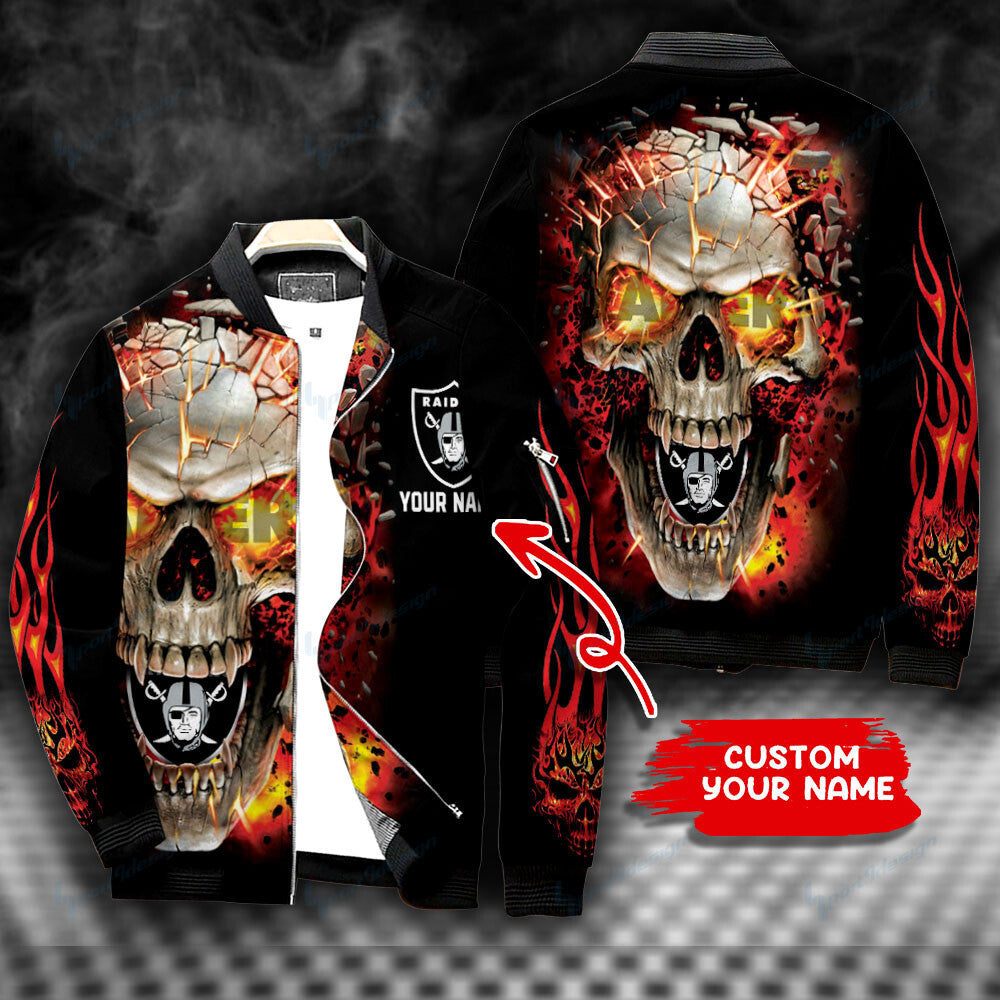 Las Vegas Raiders Personalized Bomber Jacket BG449