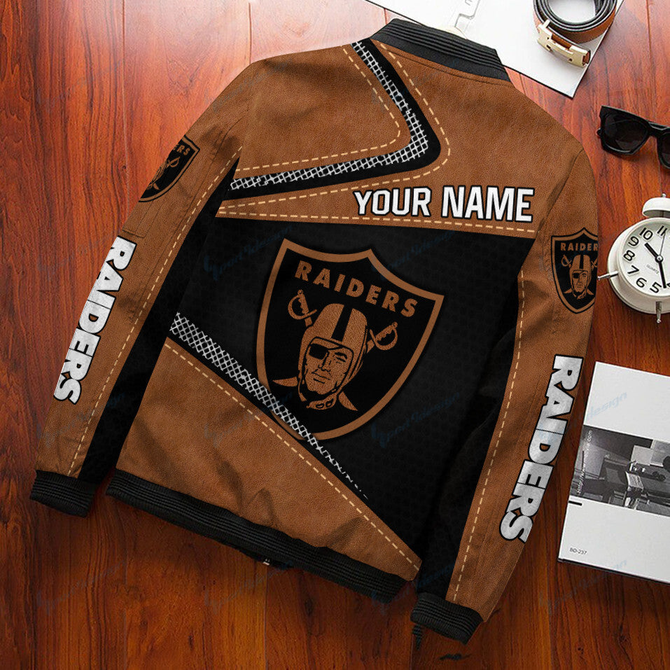 Las Vegas Raiders Personalized Bomber Jacket BG466