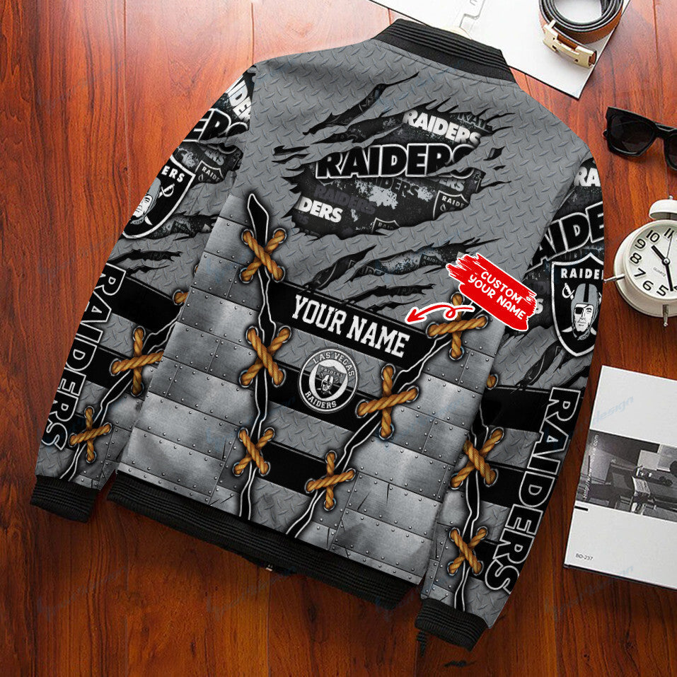 Las Vegas Raiders Personalized Bomber Jacket BG473