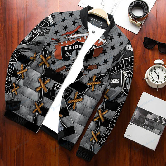 Las Vegas Raiders Personalized Bomber Jacket BG473