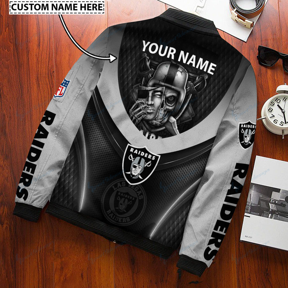 Las Vegas Raiders Personalized Bomber Jacket BG474