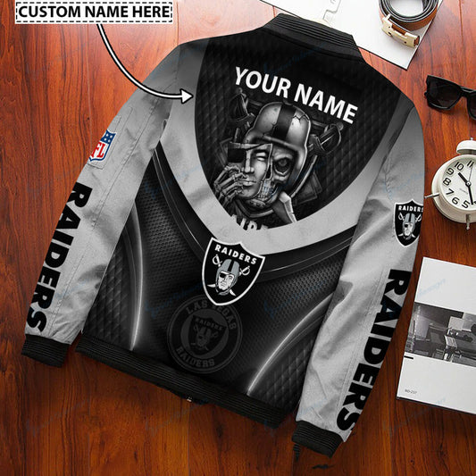 Las Vegas Raiders Personalized Bomber Jacket BG474