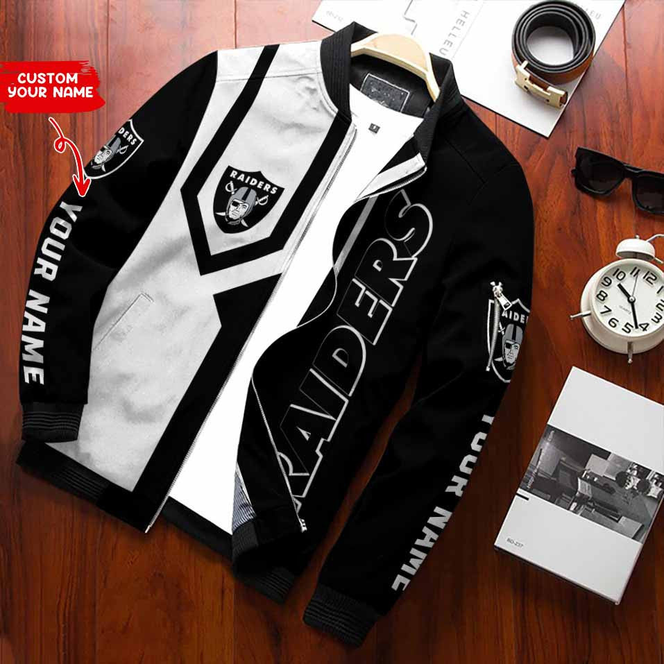 Las Vegas Raiders Personalized Bomber Jacket BG491