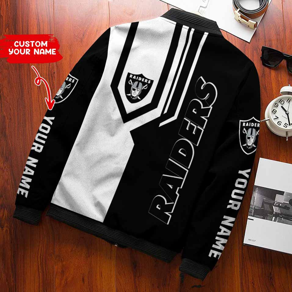 Las Vegas Raiders Personalized Bomber Jacket BG491