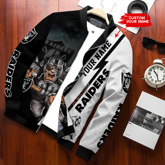 Las Vegas Raiders Personalized Bomber Jacket BG536
