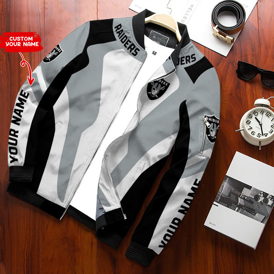 Las Vegas Raiders Personalized Bomber Jacket BG552