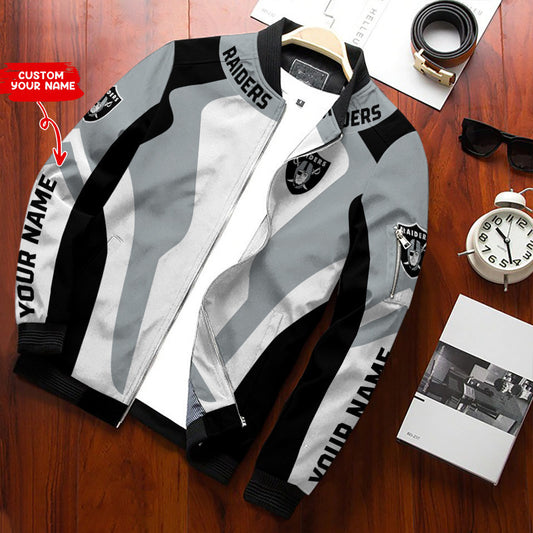 Las Vegas Raiders Personalized Bomber Jacket BG552