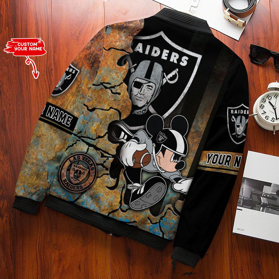 Las Vegas Raiders Personalized Bomber Jacket BG592