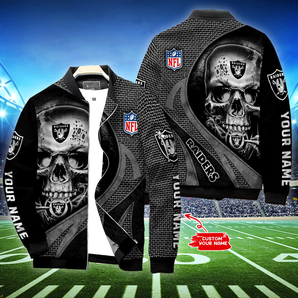 Las Vegas Raiders Personalized Bomber Jacket BG618