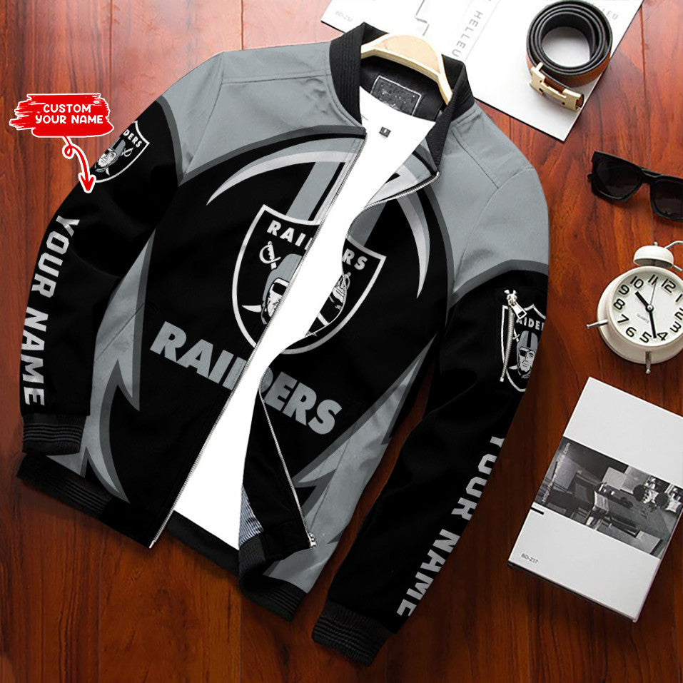Las Vegas Raiders Personalized Bomber Jacket BG622