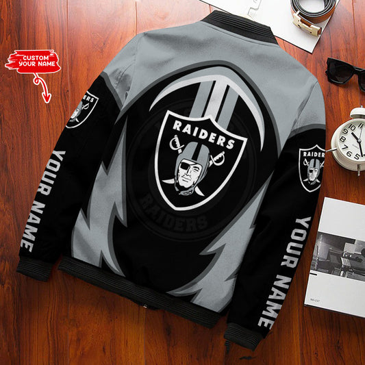 Las Vegas Raiders Personalized Bomber Jacket BG622
