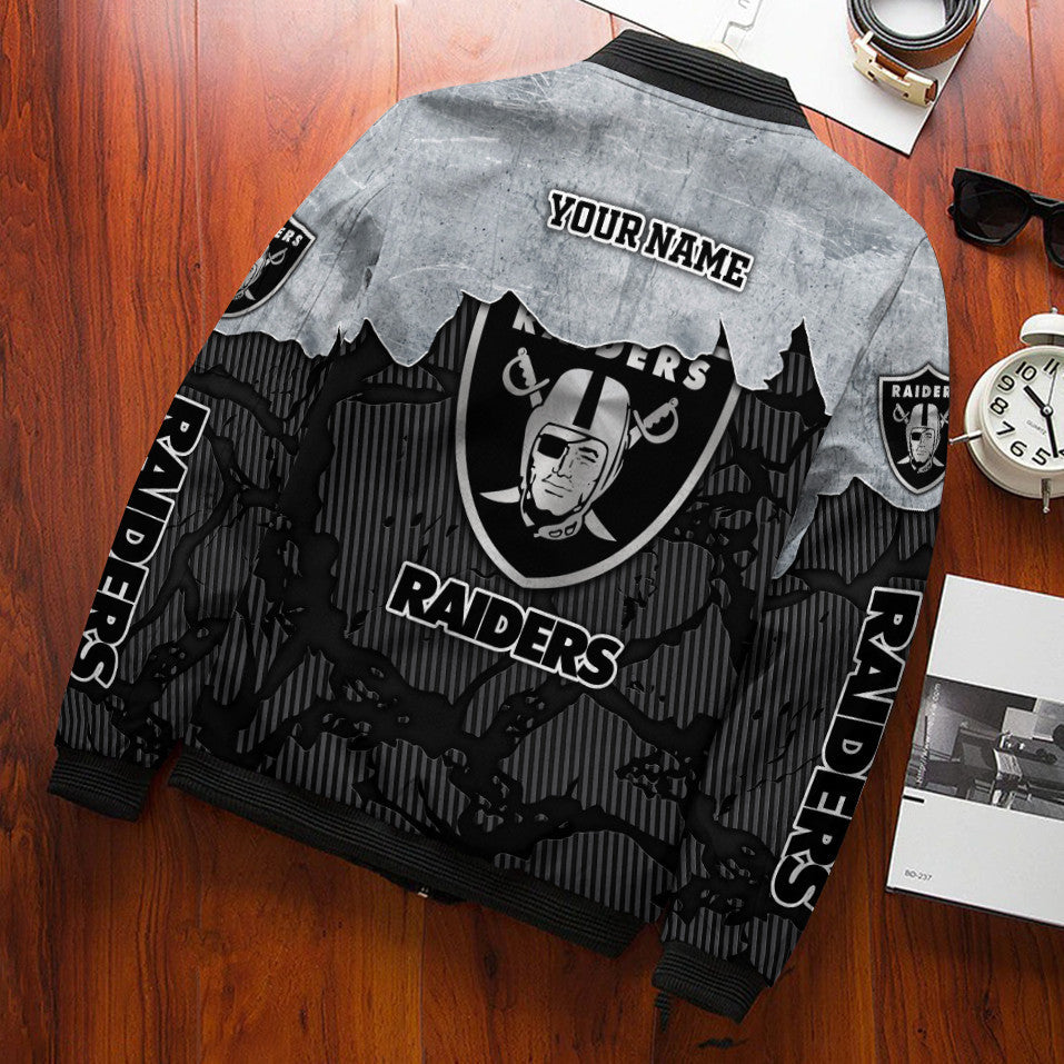 Las Vegas Raiders Personalized Bomber Jacket BG637