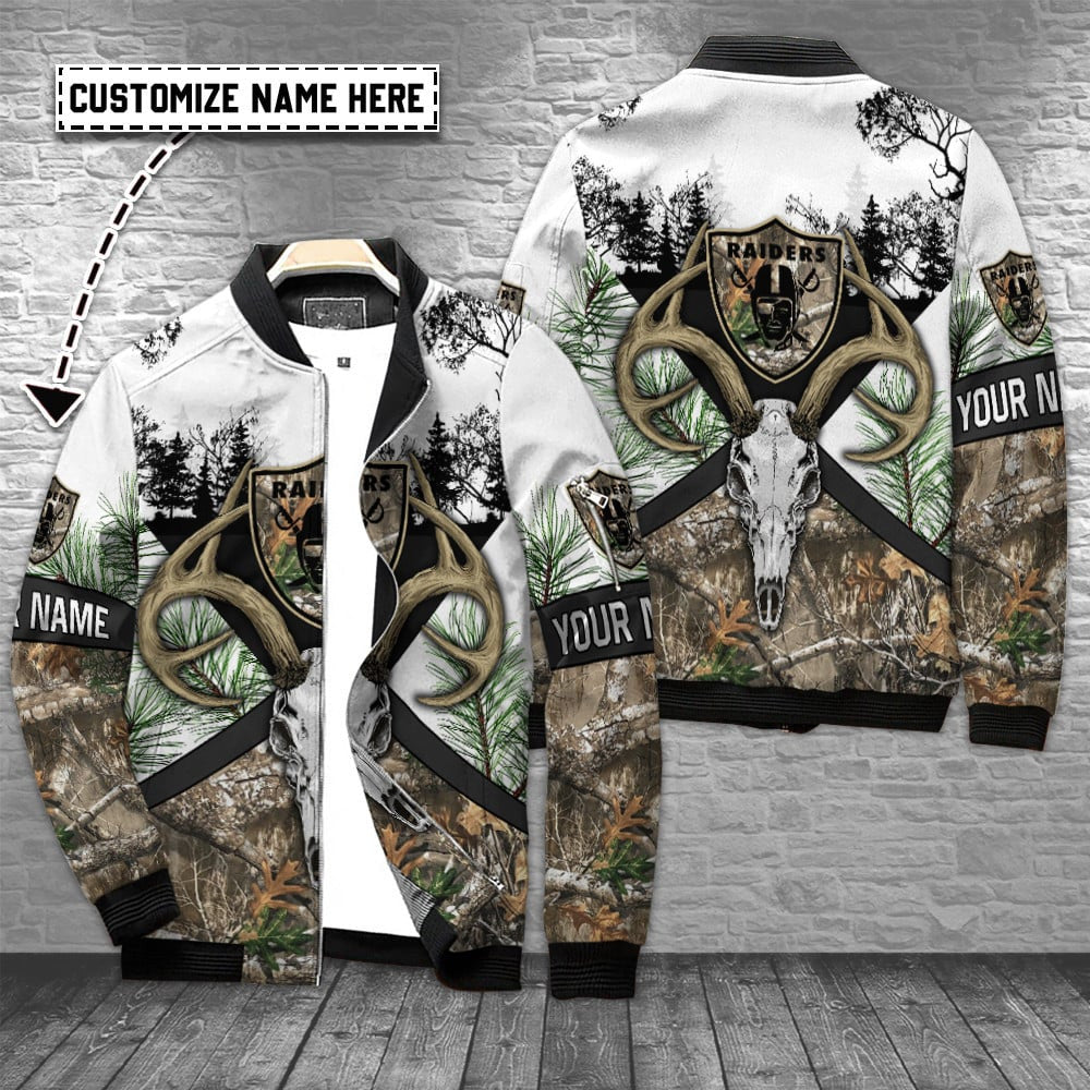 Las Vegas Raiders Personalized Bomber Jacket BG644