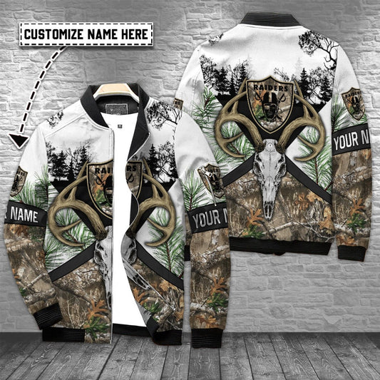 Las Vegas Raiders Personalized Bomber Jacket BG644