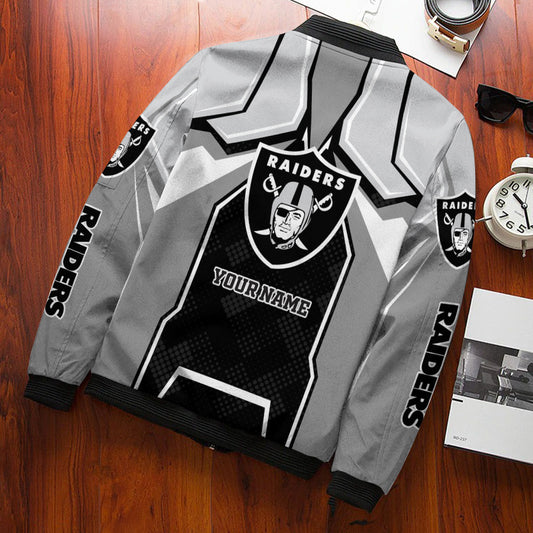 Las Vegas Raiders Personalized Bomber Jacket BG651