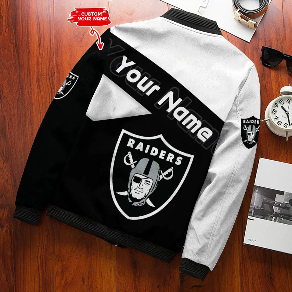 Las Vegas Raiders Personalized Bomber Jacket BG690
