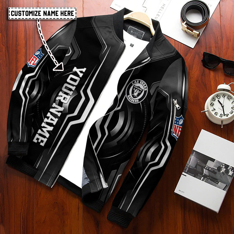Las Vegas Raiders Personalized Bomber Jacket BG704