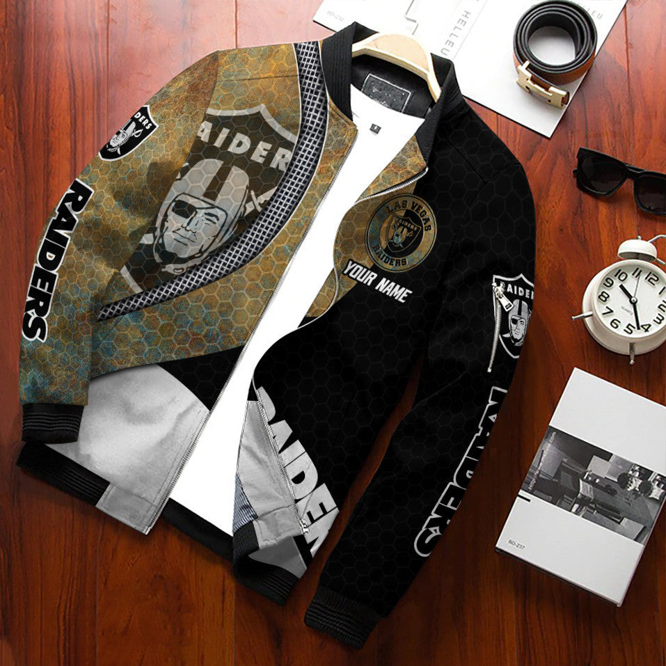 Las Vegas Raiders Personalized Bomber Jacket BG710