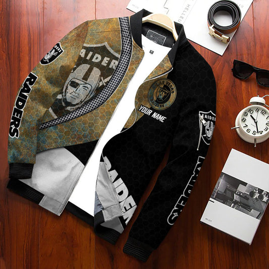 Las Vegas Raiders Personalized Bomber Jacket BG710