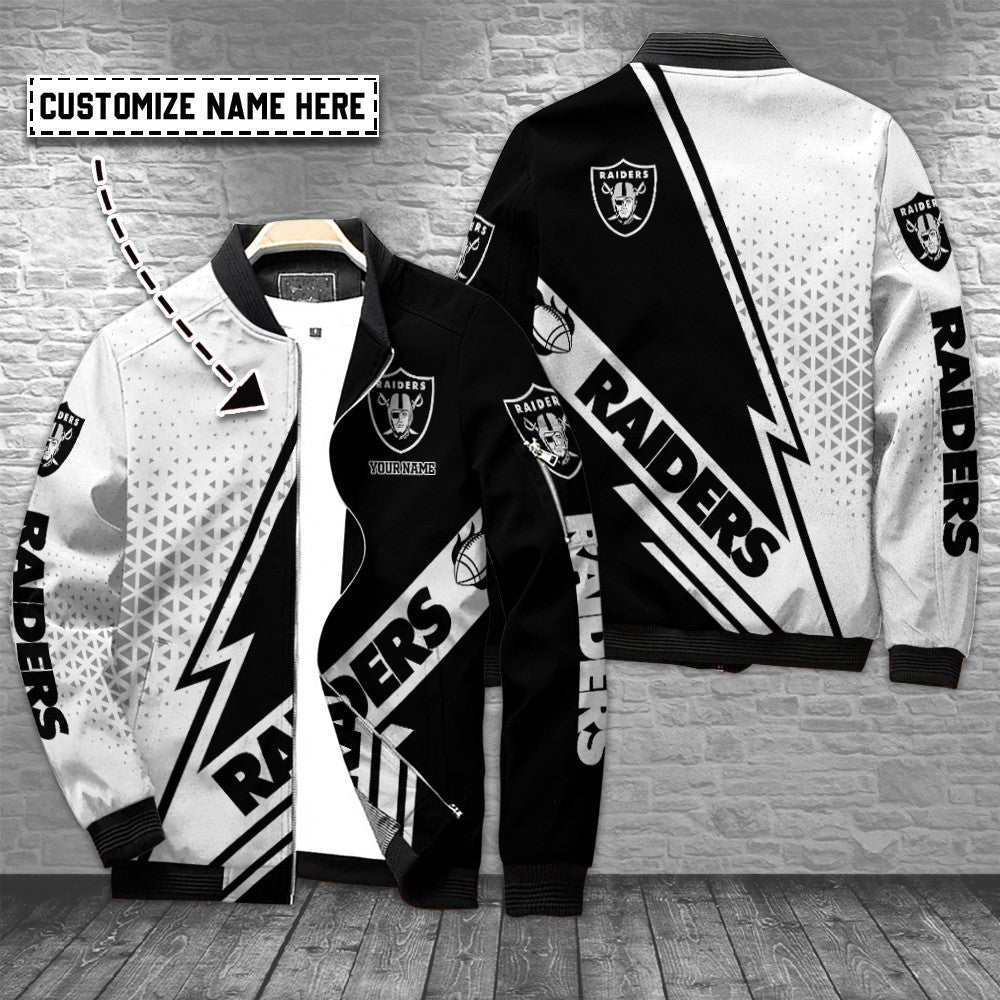 Las Vegas Raiders Personalized Bomber Jacket BG716