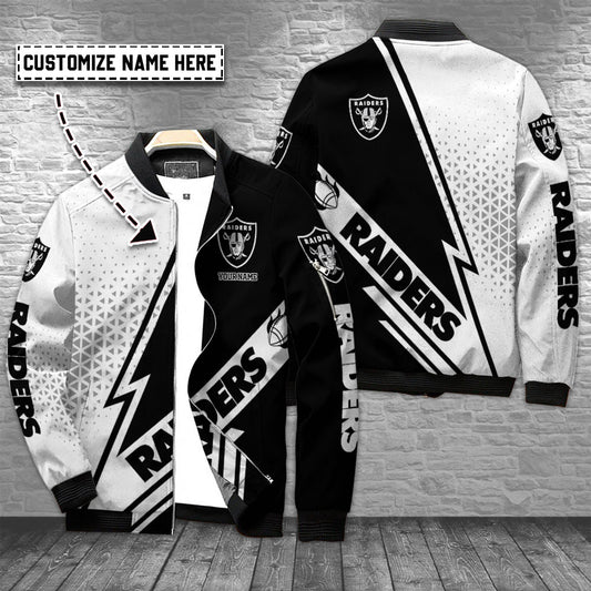 Las Vegas Raiders Personalized Bomber Jacket BG716
