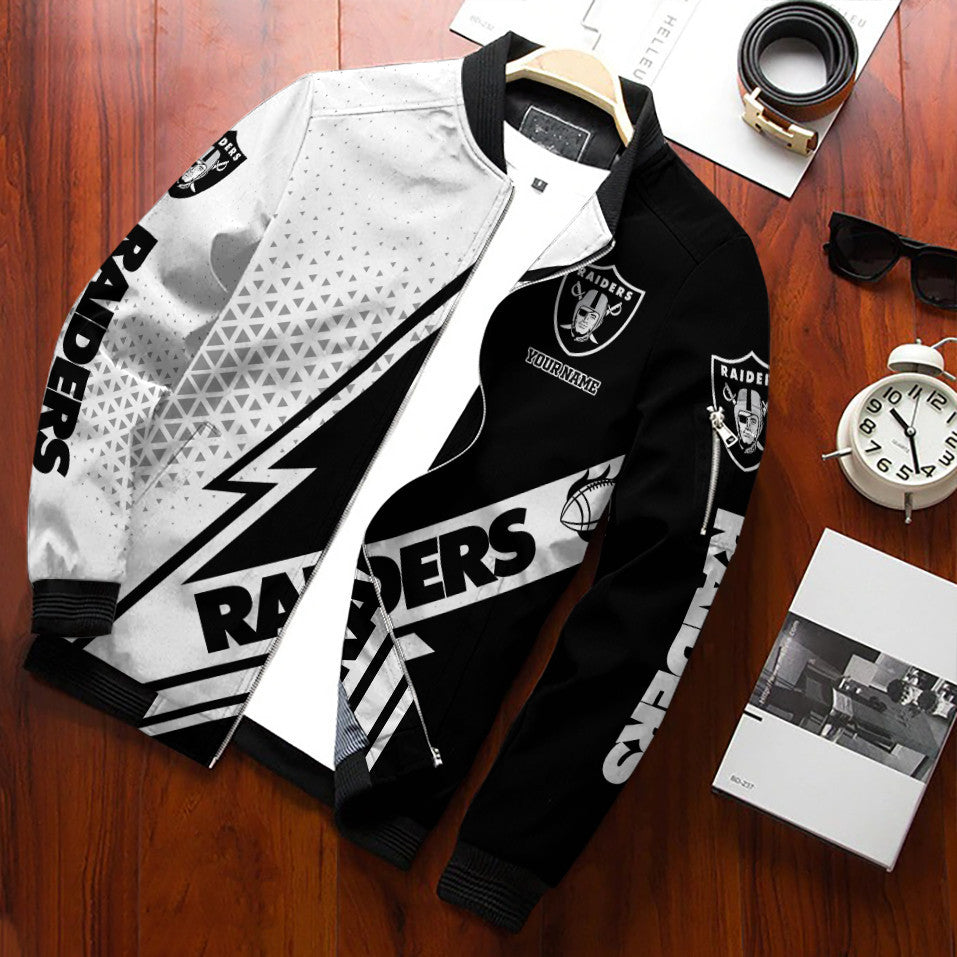 Las Vegas Raiders Personalized Bomber Jacket BG716