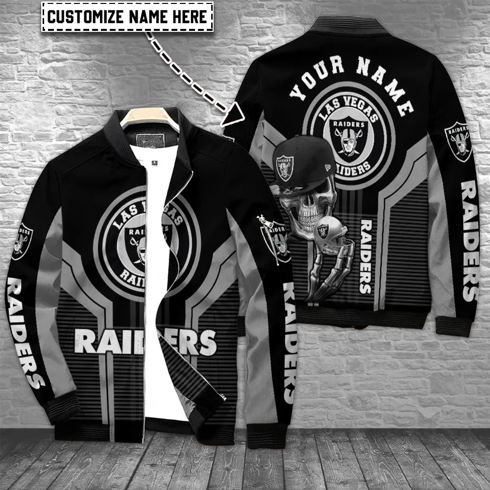 Las Vegas Raiders Personalized Bomber Jacket BG745