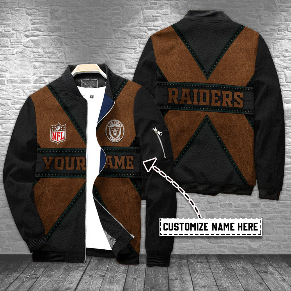 Las Vegas Raiders Personalized Bomber Jacket BG761