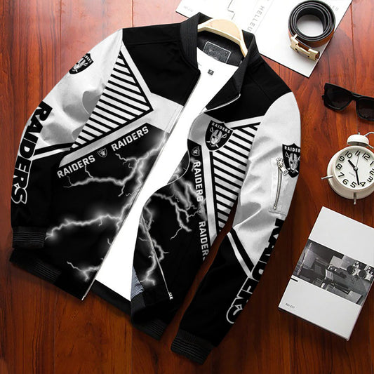 Las Vegas Raiders Personalized Bomber Jacket BG786