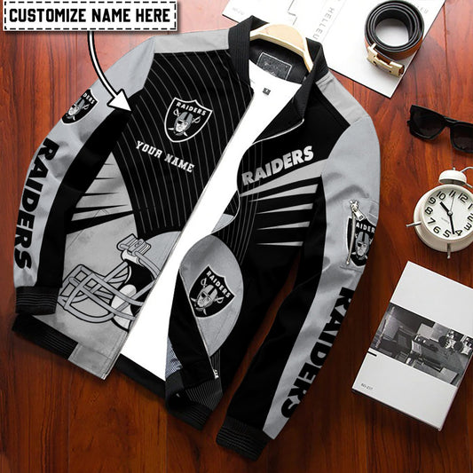 Las Vegas Raiders Personalized Bomber Jacket BG814
