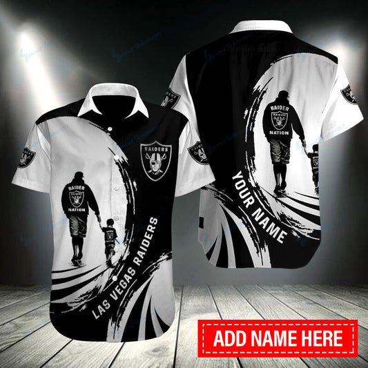 Las Vegas Raiders Personalized Button Shirt BB147