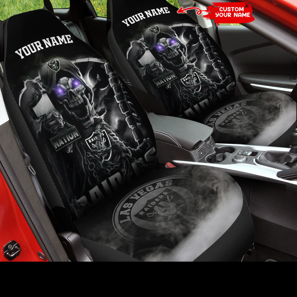 Las Vegas Raiders Personalized Car Seat Covers BG152
