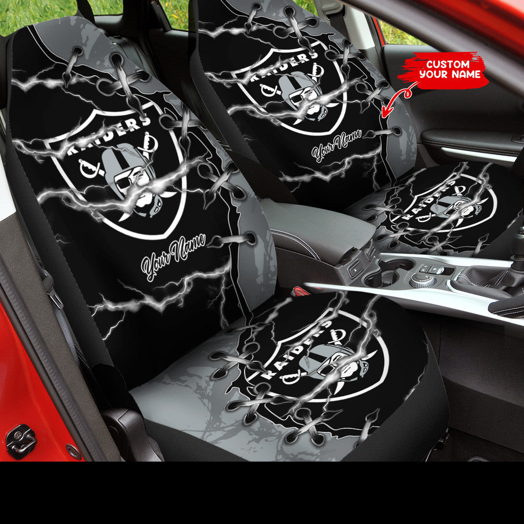 Las Vegas Raiders Personalized Car Seat Covers BG242