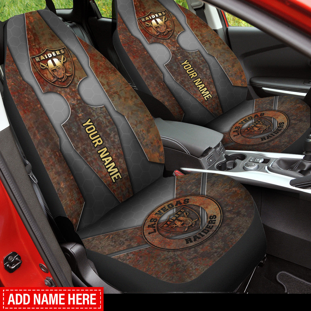 Las Vegas Raiders Personalized Car Seat Covers BG285
