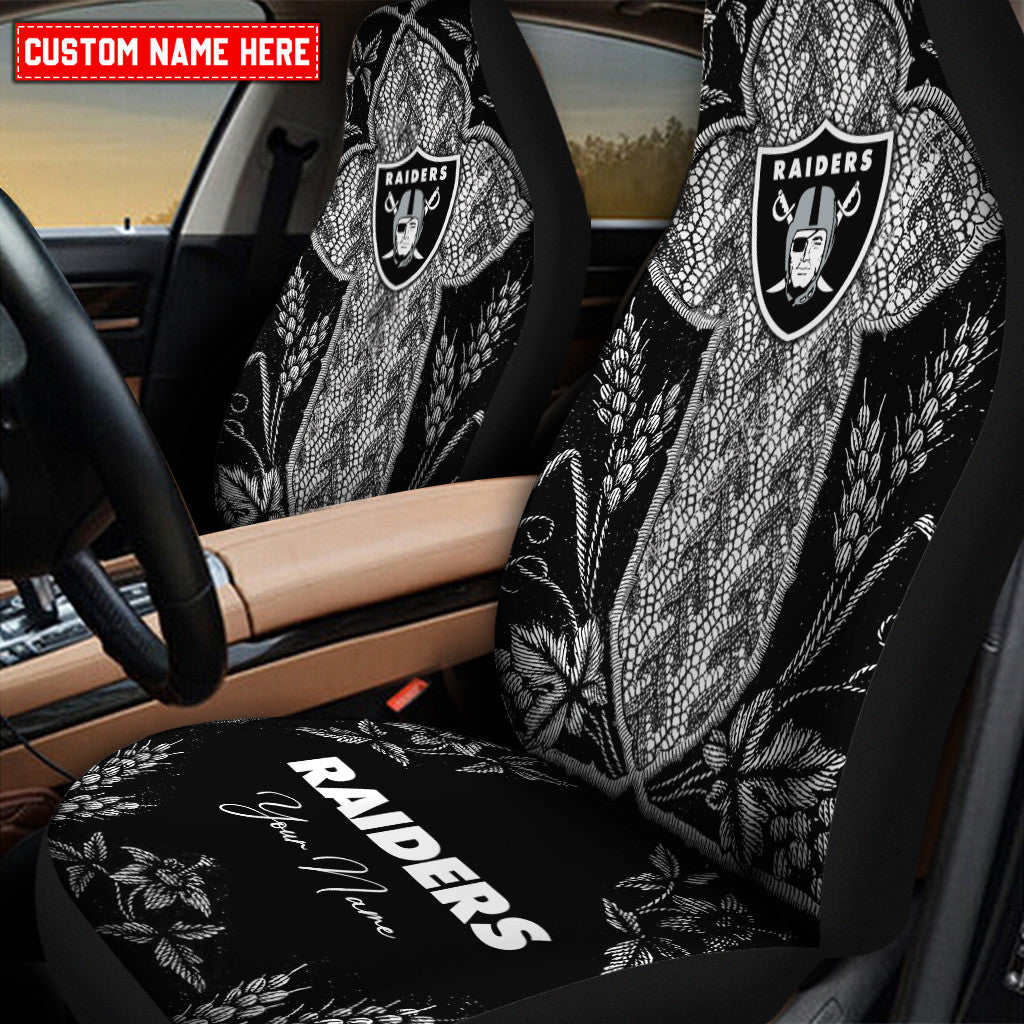Las Vegas Raiders Personalized Car Seat Covers BG308