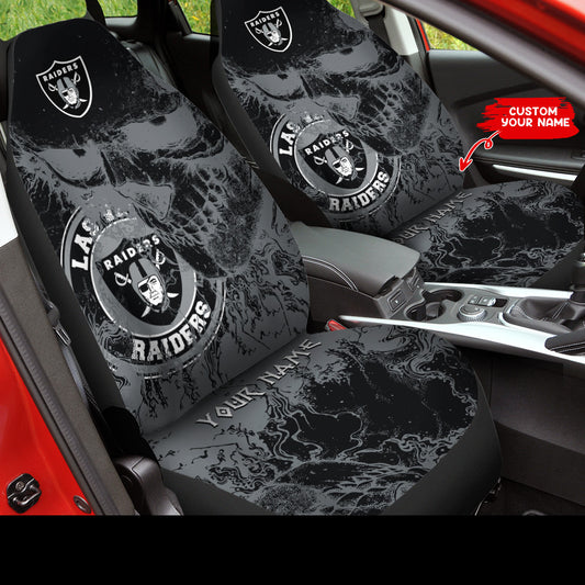 Las Vegas Raiders Personalized Car Seat Covers BG330