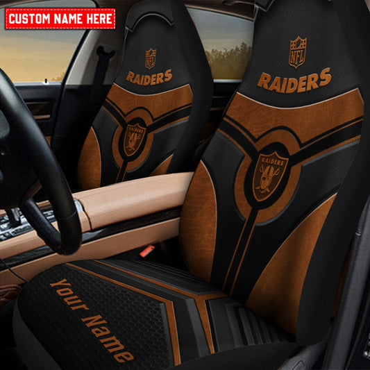 Las Vegas Raiders Personalized Car Seat Covers BG346