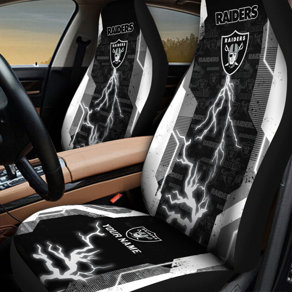 Las Vegas Raiders Personalized Car Seat Covers BG347