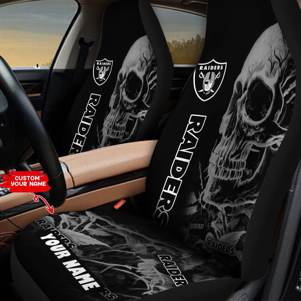 Las Vegas Raiders Personalized Car Seat Covers BG372