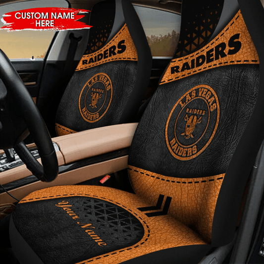 Las Vegas Raiders Personalized Car Seat Covers BG400