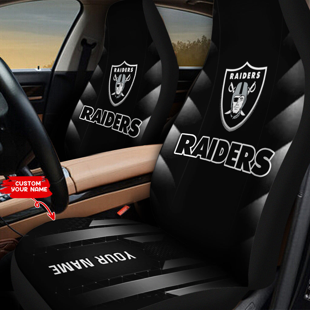 Las Vegas Raiders Personalized Car Seat Covers BG473