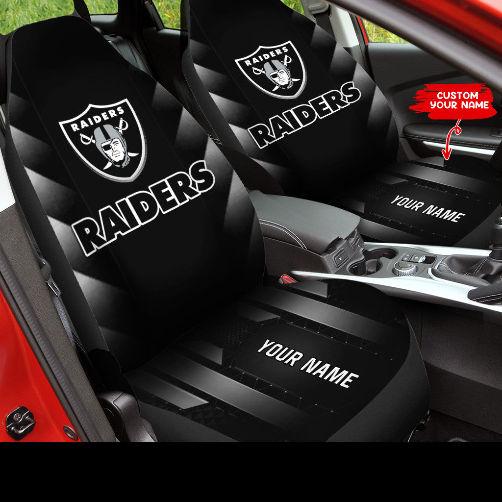 Las Vegas Raiders Personalized Car Seat Covers BG473