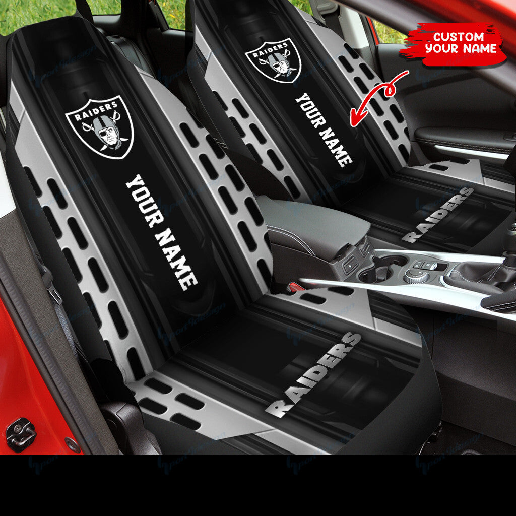 Las Vegas Raiders Personalized Car Seat Covers BG74