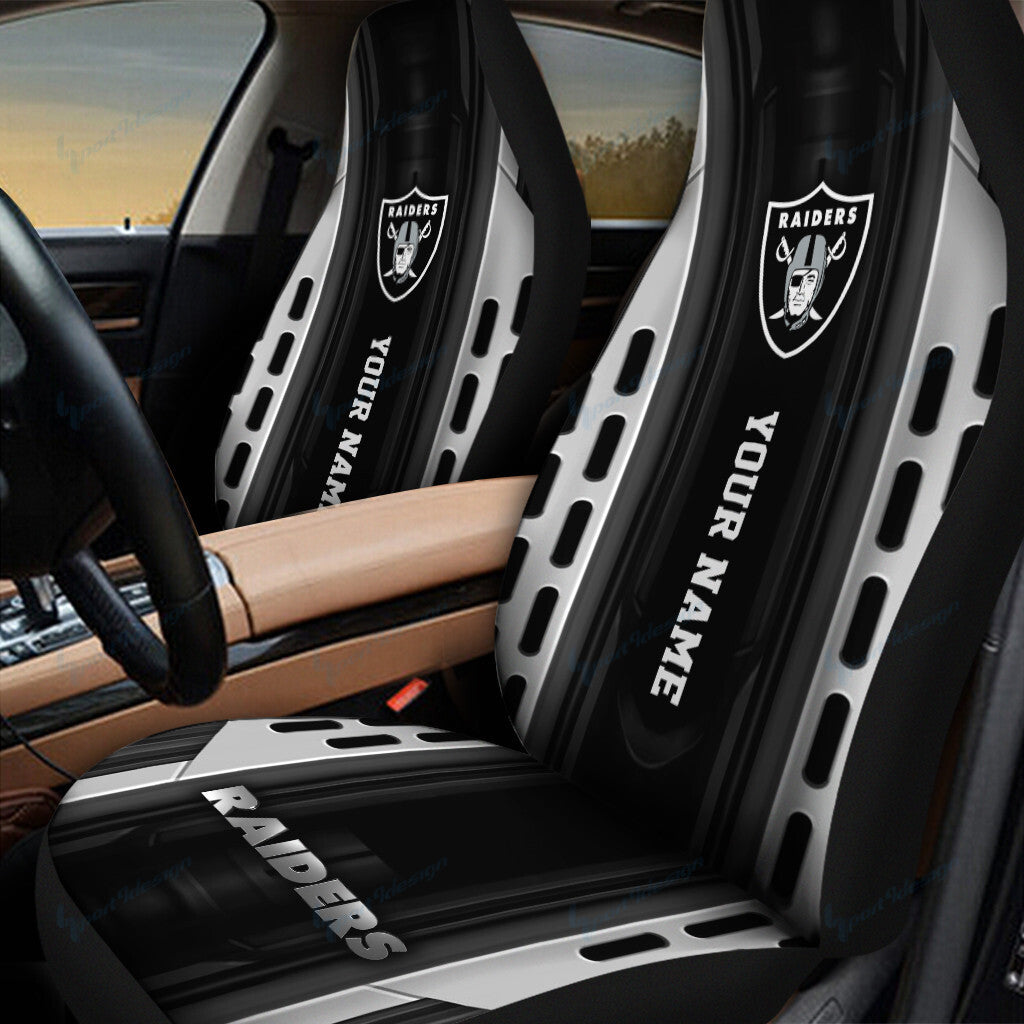 Las Vegas Raiders Personalized Car Seat Covers BG74