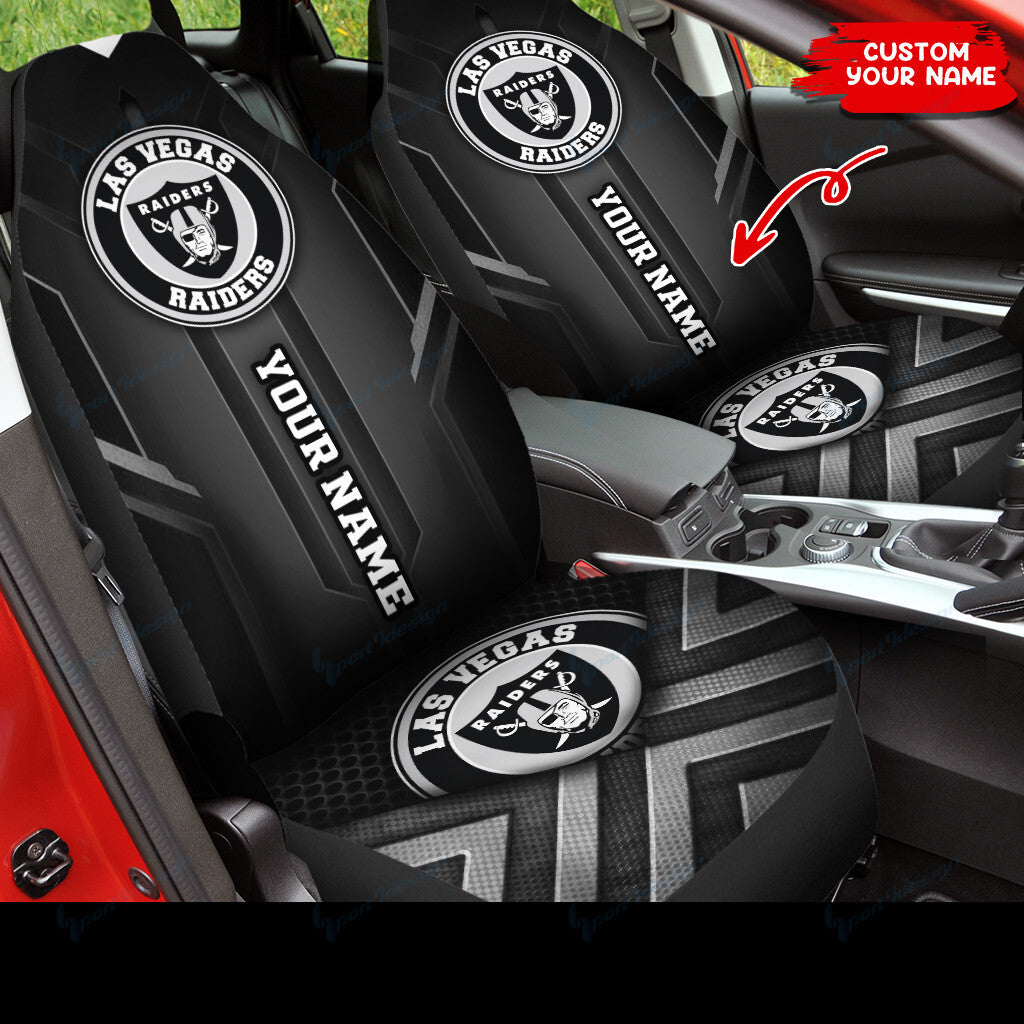 Las Vegas Raiders Personalized Car Seat Covers BG90
