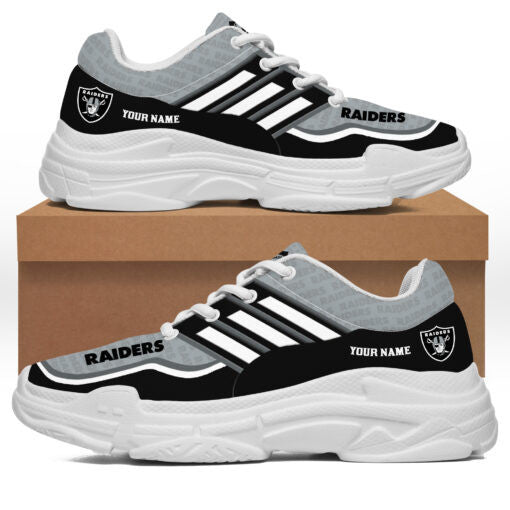 Las Vegas Raiders Personalized Chunky Sneakers 16